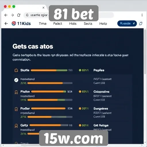 Avaliação da interface do usuário do site 81 bet